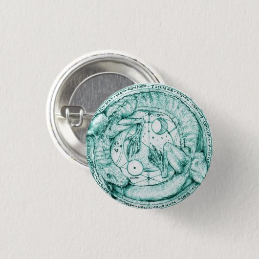 uroboro alquimico ronde button 3,2 cm (Voorkant /achterkant)