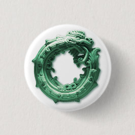 uroboro Quetzalcóatl Ronde Button 3,2 Cm