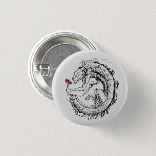 uroboros sushi ronde button 3,2 cm (Voorkant /achterkant)