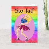 Urodziny - Poolse verjaardagskaart voor haar Kaart (Voorkant)