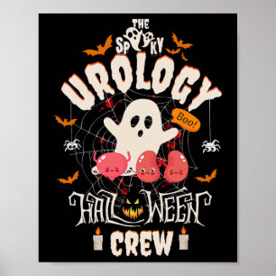 Urologie Halloween Crew Schattigee Ghost Nurse Stu Poster