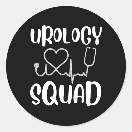 Urologie Squad Uroloog Verpleegkundige Arts Ronde Sticker (Voorkant)