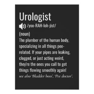 uroloog definitie grappig urologie perfect poster