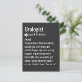 Uroloog definitie grappige urologie briefkaart (Staand voorkant)