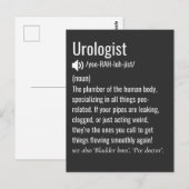 Uroloog definitie grappige urologie briefkaart (Voorkant / Achterkant)
