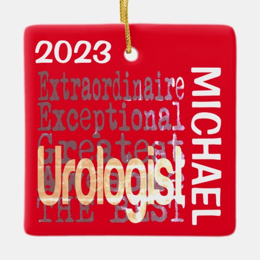 Uroloog Extraordinaire CUSTOM Keramisch Ornament (Voorkant)