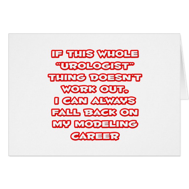 Uroloog Humor ... Modelleercarrière (Voorkant Horizontaal)