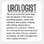 Uroloog Vierkante Sticker (Voorkant)