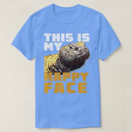 Uromastyx Dit is mijn gelukkige gezicht, grappige  T-shirt (Design voorkant)