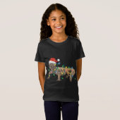 Uromastyx Kerstverlichting Santa Hoed Dabb Lizard T-shirt (Voorkant volledig)