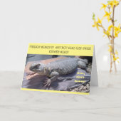 Uromastyx reptiel hagedis verjaardag Kaart (Gele Bloem)