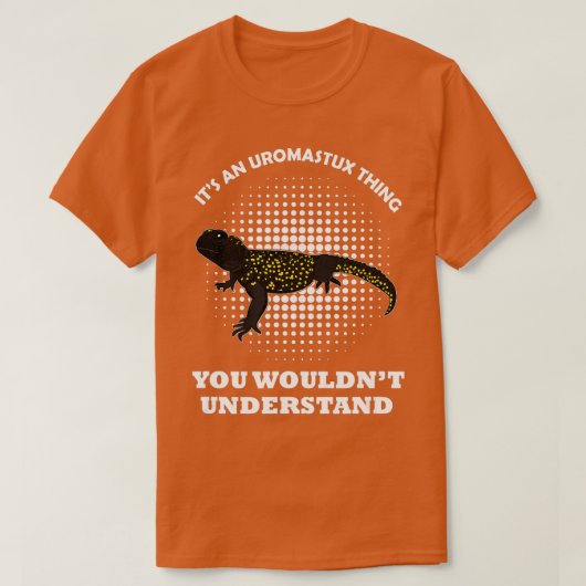 Uromastyx reptile lizard pet terrarium biology 8 t-shirt (Design voorkant)