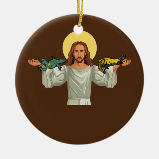 Uromastyx Reptile Spiny Tailed Lizard Gecko Mam Keramisch Ornament (Voorkant)