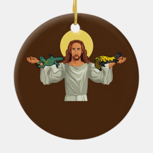 Uromastyx Reptile Spiny Tailed Lizard Gecko Mam Keramisch Ornament (Achterkant)