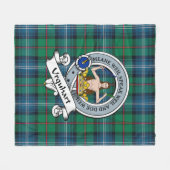 Urquhart Ancient Clan Badge Tartan Pset Fleece Deken (Voorkant (Horizontaal))