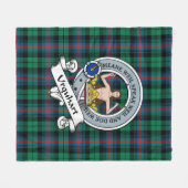 Urquhart Broad Red Ancient Clan Badge Tartan Fleece Deken (Voorkant (Horizontaal))
