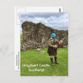 Urquhart Castle in Scotland, Jacobite Man in Kilt Briefkaart (Voorkant / Achterkant)
