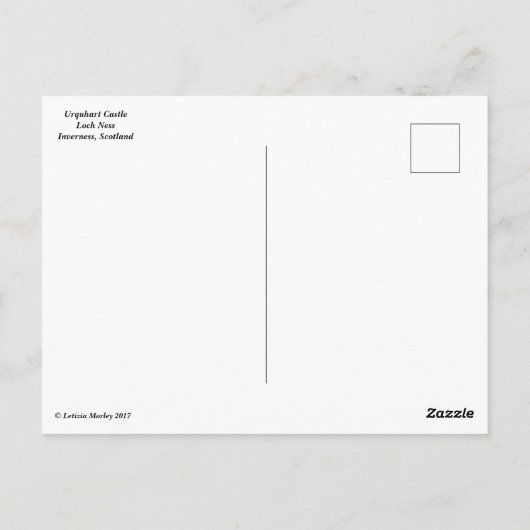 Urquhart Castle on Loch Ness, Highlands Scotland Briefkaart (Achterkant)