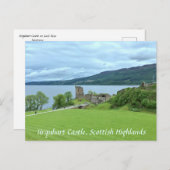 Urquhart Castle over het kijken naar Loch Ness in Briefkaart (Voorkant / Achterkant)