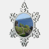 Urquhart Castle Ruins Tin Sneeuwvlok Ornament (Rechts)