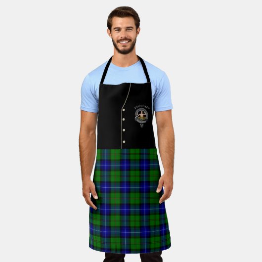 Urquhart Clan Badge & Tartan Kilt Schort (Gedragen)