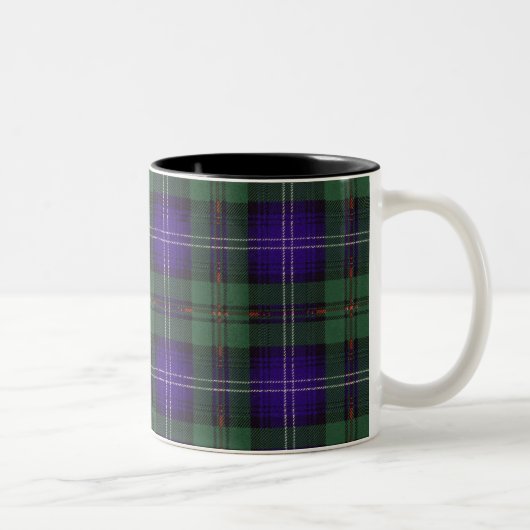 Urquhart clan Pset Scottish tartan Tweekleurige Koffiemok (Rechts)