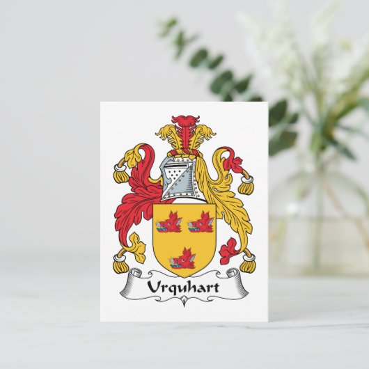 Urquhart Family Crest Briefkaart (Staand voorkant)