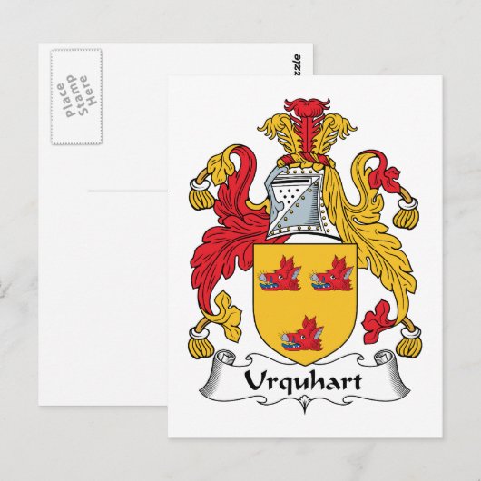 Urquhart Family Crest Briefkaart (Voorkant / Achterkant)