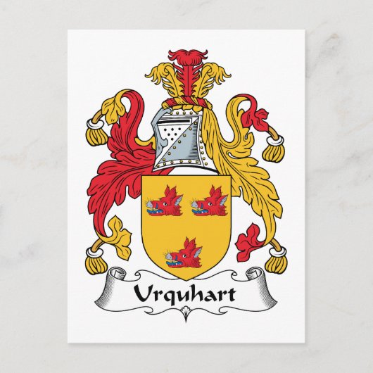 Urquhart Family Crest Briefkaart (Voorkant)