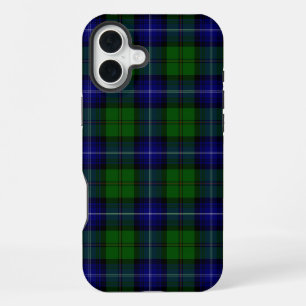 Urquhart tartan blauw groen geruit iPhone 16 plus hoesje