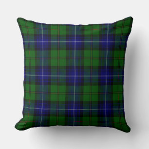 Urquhart tartan blauw groen ruit kussen