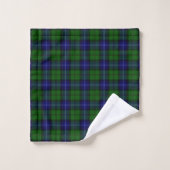 Urquhart tartan blauwe groene vleid bad handdoek (Wasdoekje)