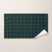 Urquhart tartan blauwe groene vleid bad handdoek (Handdoek)