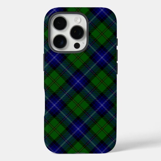 Urquhart tartan blauwe groene vleid Case-Mate iPhone case (Achterkant)