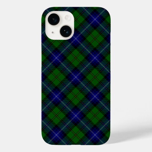 Urquhart tartan blauwe groene vleid Case-Mate iPhone case (Achterkant)