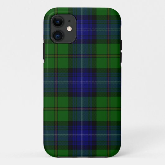 Urquhart tartan blauwe groene vleid Case-Mate iPhone case (Achterkant)