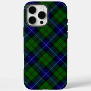 Urquhart tartan blauwe groene vleid iPhone 16 pro max hoesje