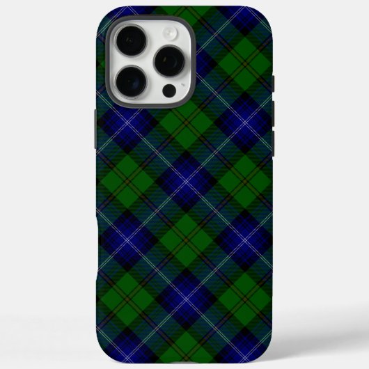 Urquhart tartan blauwe groene vleid Case-Mate iPhone case (Achterkant)