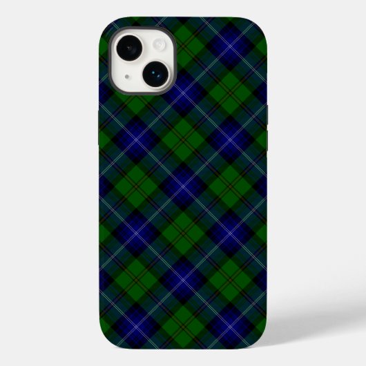 Urquhart tartan blauwe groene vleid Case-Mate iPhone case (Achterkant)