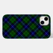 Urquhart tartan blauwe groene vleid Case-Mate iPhone case (Achterkant (horizontaal))