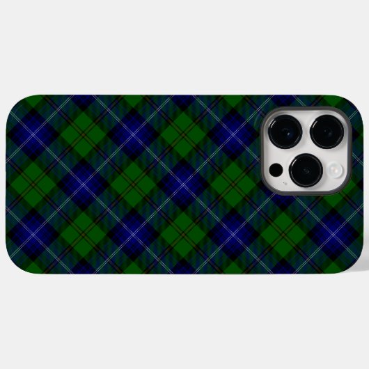 Urquhart tartan blauwe groene vleid Case-Mate iPhone case (Achterkant (horizontaal))