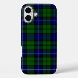 Urquhart tartan blauwe groene vleid iPhone 16 plus hoesje