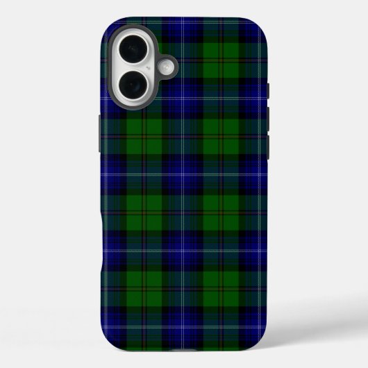 Urquhart tartan blauwe groene vleid Case-Mate iPhone case (Achterkant)