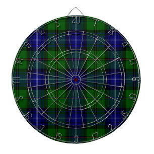 Urquhart tartan blauwe groene vleid dartbord