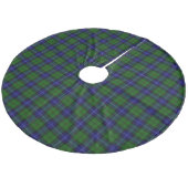 Urquhart tartan blauwe groene vleid fleece kerstboom rok (Gekanteld)