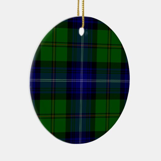 Urquhart tartan blauwe groene vleid keramisch ornament (Rechts)