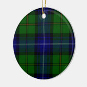 Urquhart tartan blauwe groene vleid keramisch ornament (Links)