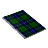 Urquhart tartan blauwe groene vleid notitieboek (Rechterzijde)