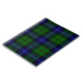 Urquhart tartan blauwe groene vleid notitieboek (Linkerzijde)