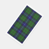 Urquhart tartan blauwe groene vleid servet (Hoek)